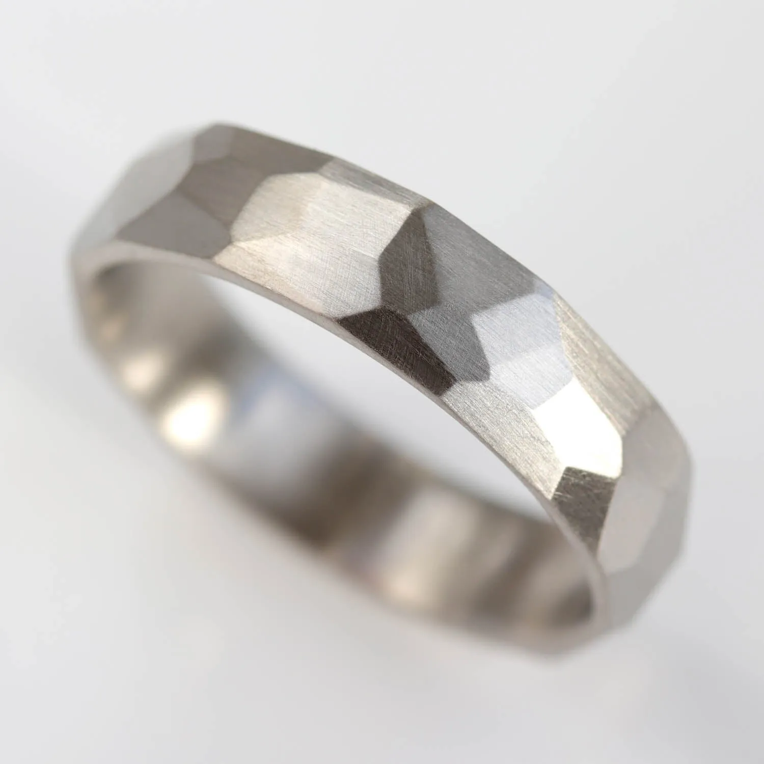 Faceted Wedding Band