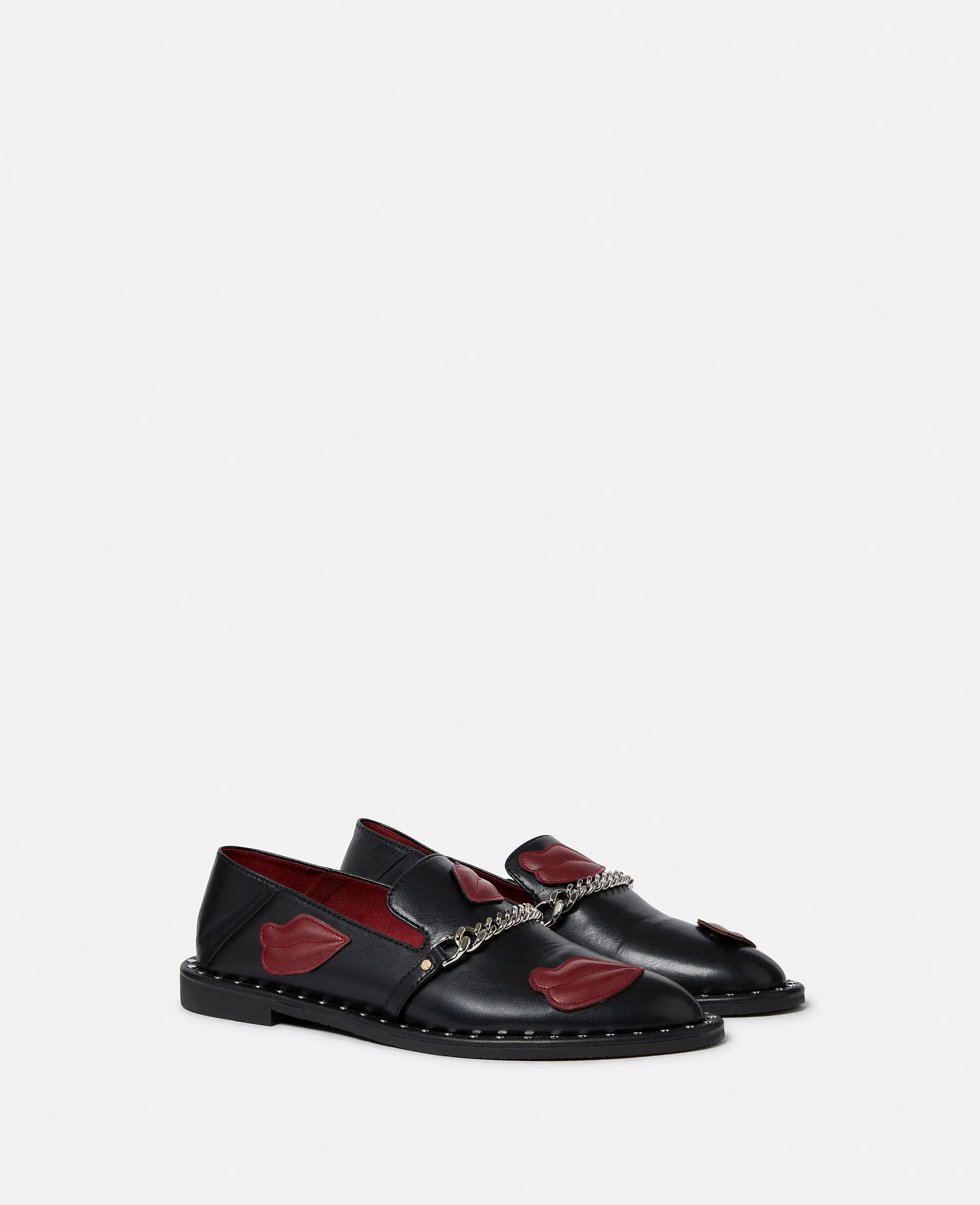 Falabella Lip Appliqué Loafers