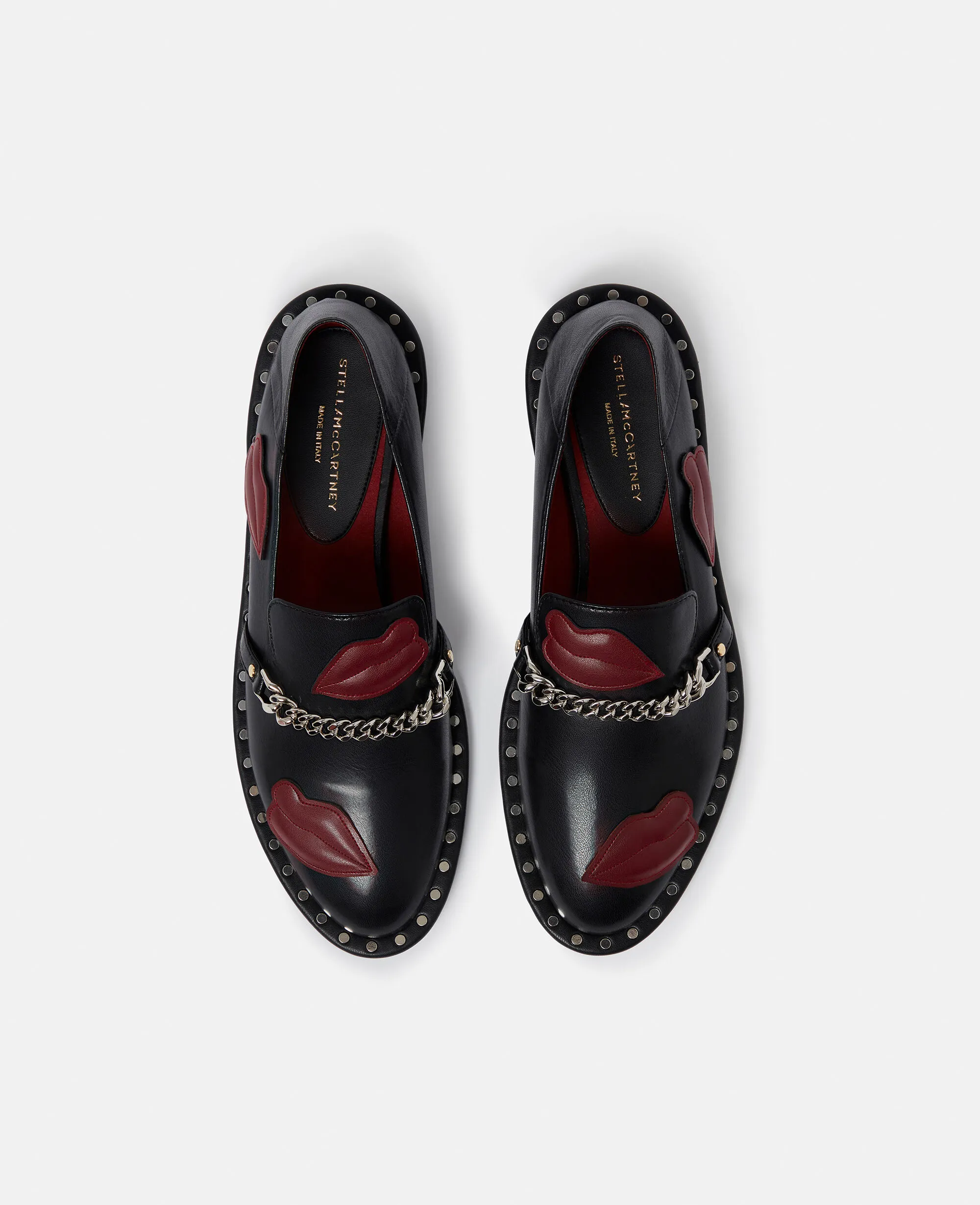 Falabella Lip Appliqué Loafers