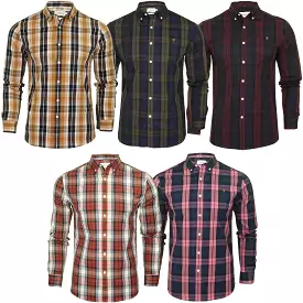 Farah Mens Check Shirt 'Brewer Blackwatch' - Long Sleeved