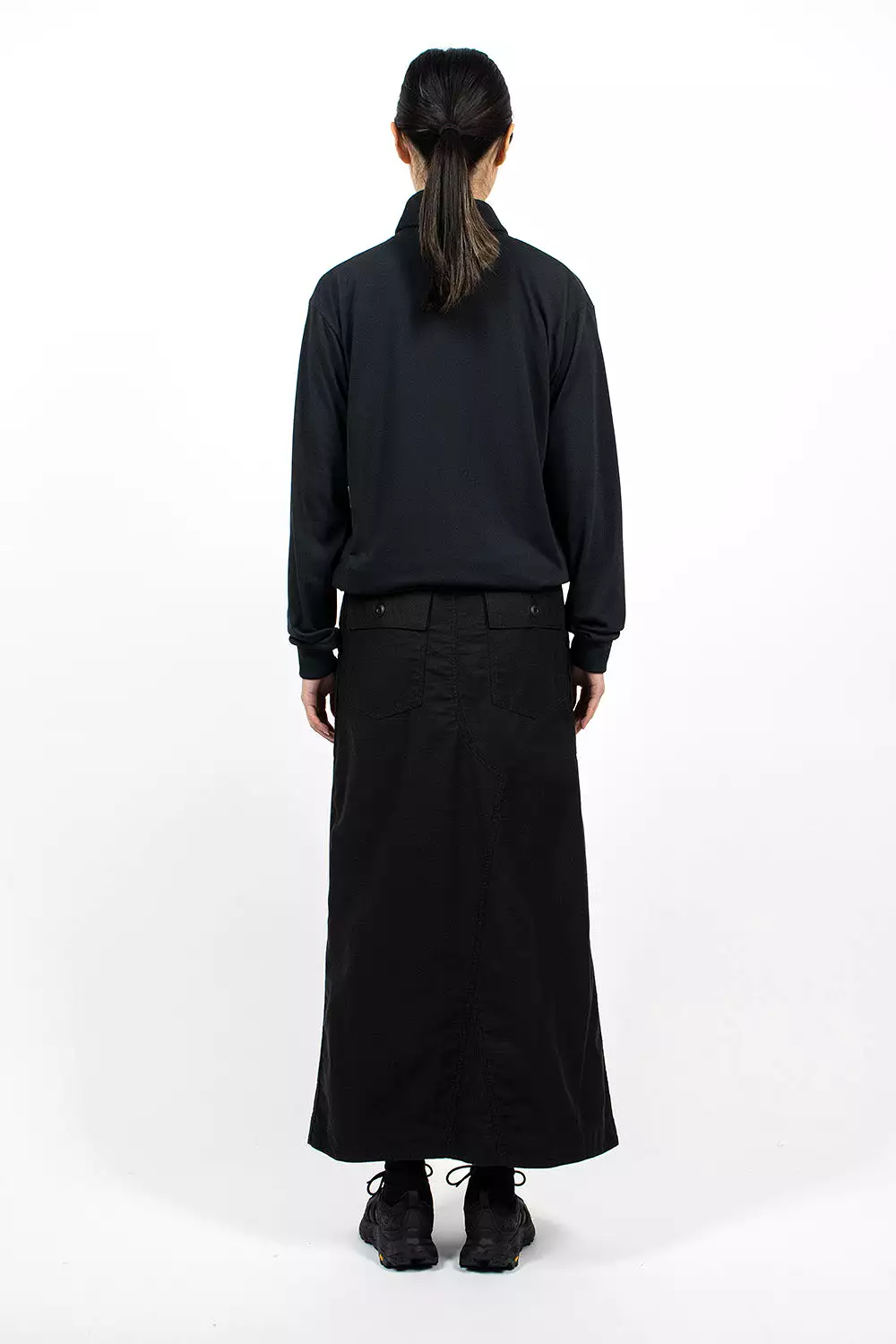 Fatigue Skirt Black Sateen