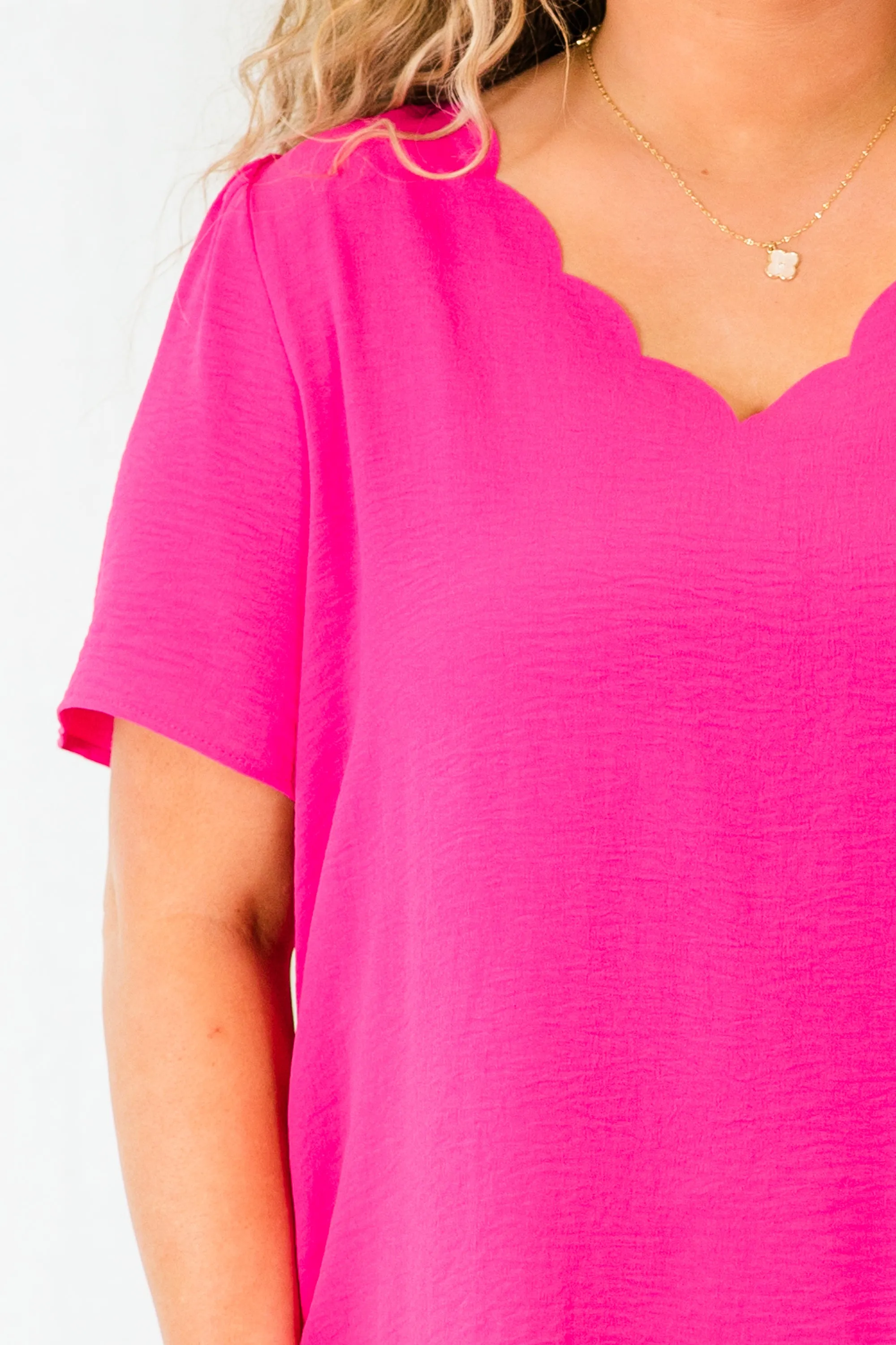 Feelin' Like A Queen Top, Fuchsia