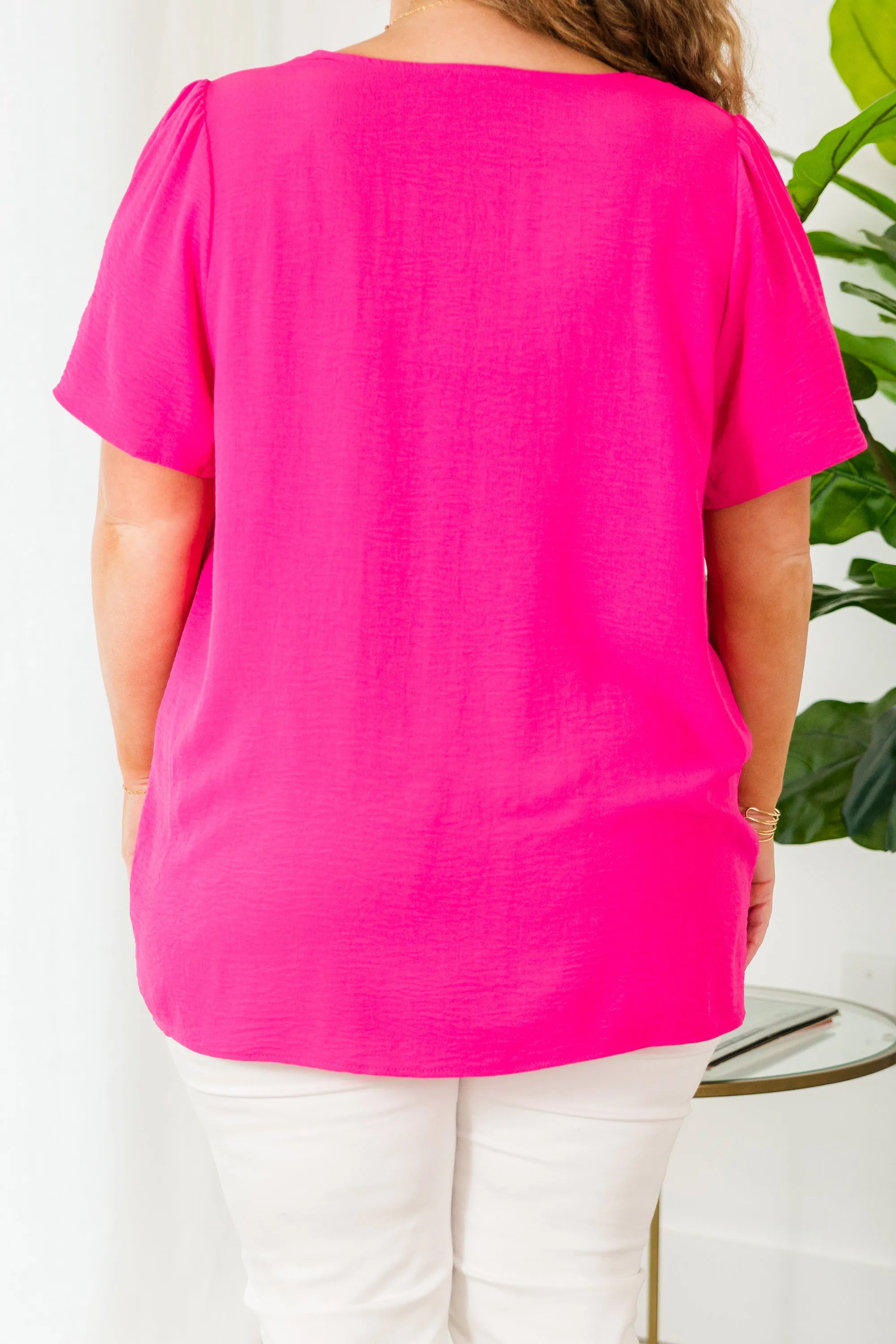 Feelin' Like A Queen Top, Fuchsia