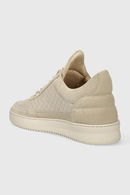 Filling Pieces leather sneakers Low Top Quilted beige color 10100151919