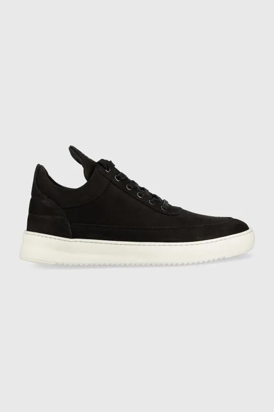 Filling Pieces suede sneakers Low Top Ripple black color 25121721863