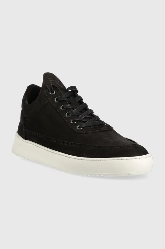 Filling Pieces suede sneakers Low Top Ripple black color 25121721863