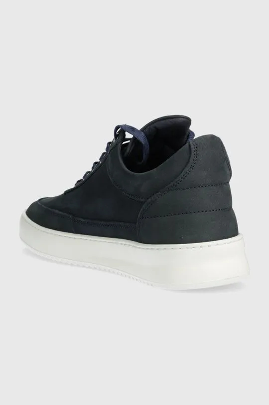 Filling Pieces suede sneakers Low Top Ripple Nubuck navy blue color 25122842001