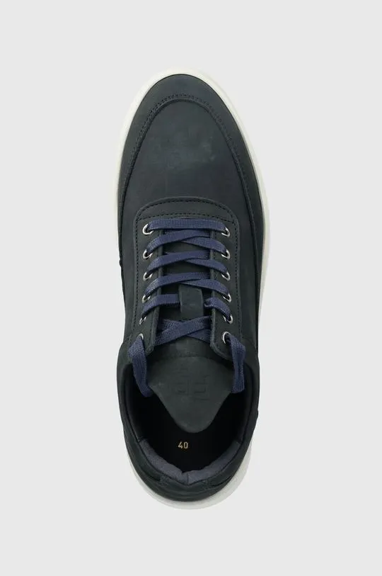 Filling Pieces suede sneakers Low Top Ripple Nubuck navy blue color 25122842001