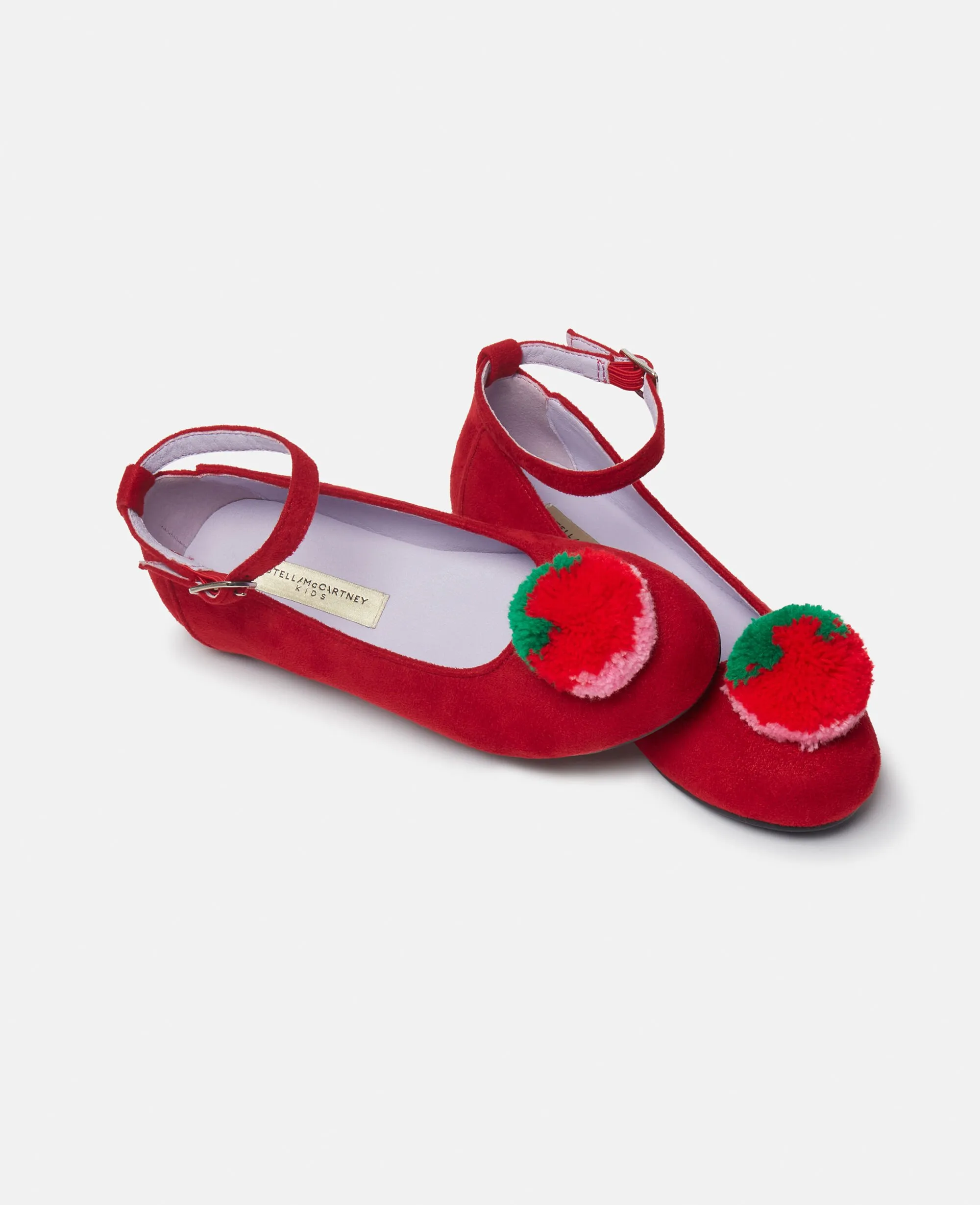 Fluffy Fruit Tassel Ballet Flats 