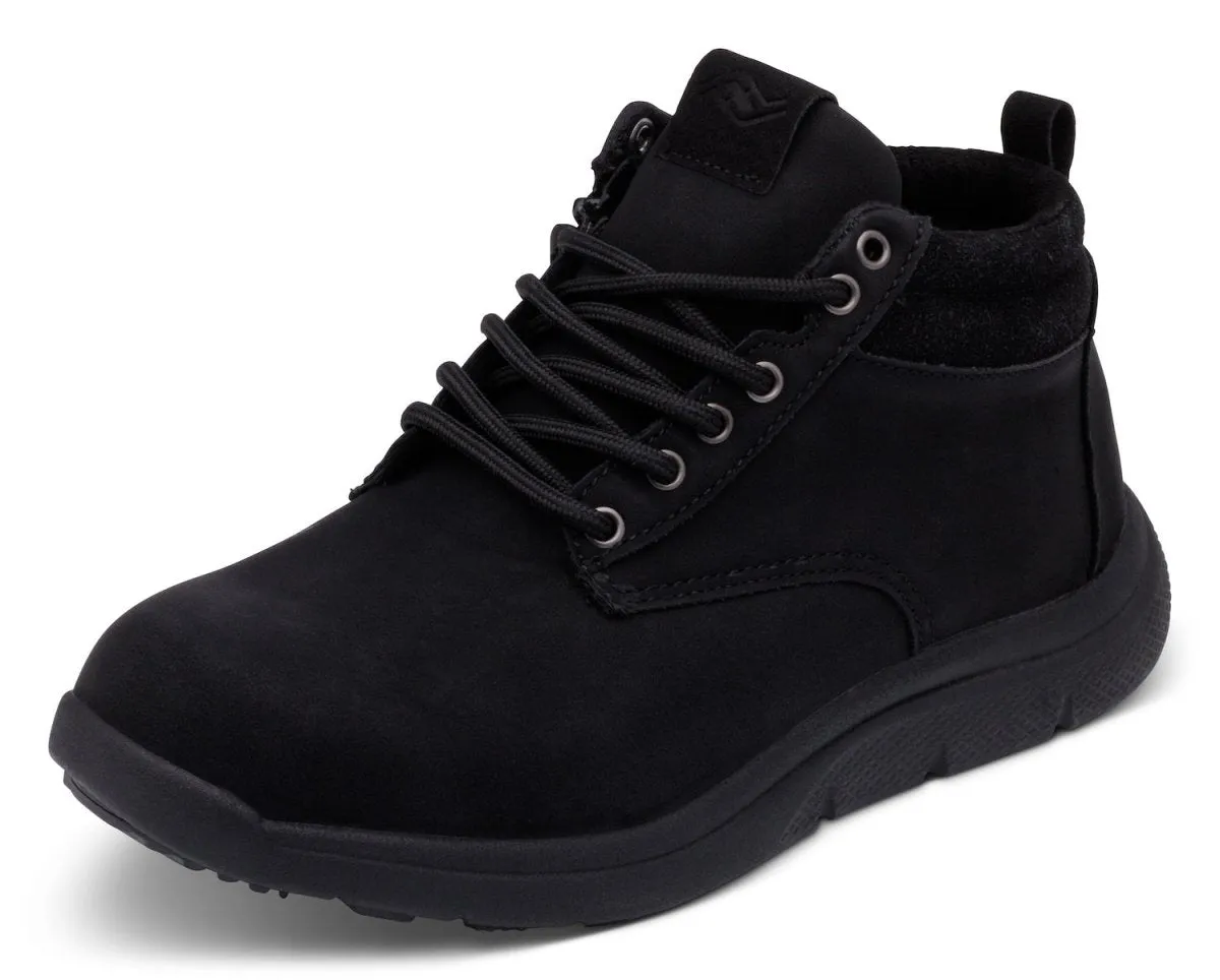 Friendly Shoes Women's Scout Black Zip-Up Boot- Wide Fit