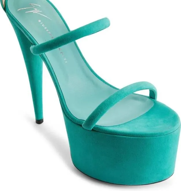 Giuseppe Zanotti Aida 150mm platform suede sandals Green