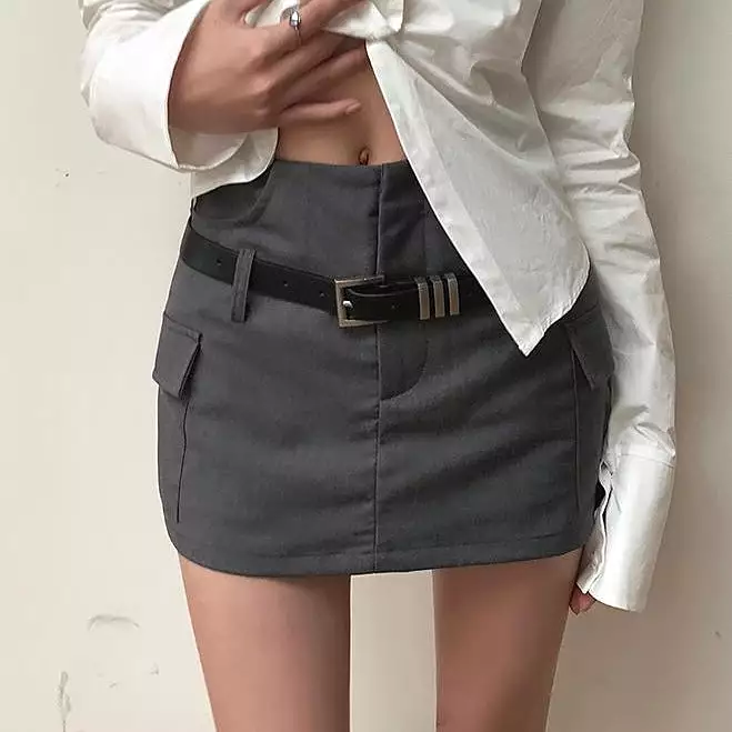 Grey Belt Skirt