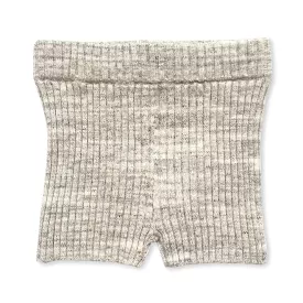 Grown Knitted Rib Bike Shorts - Wheat