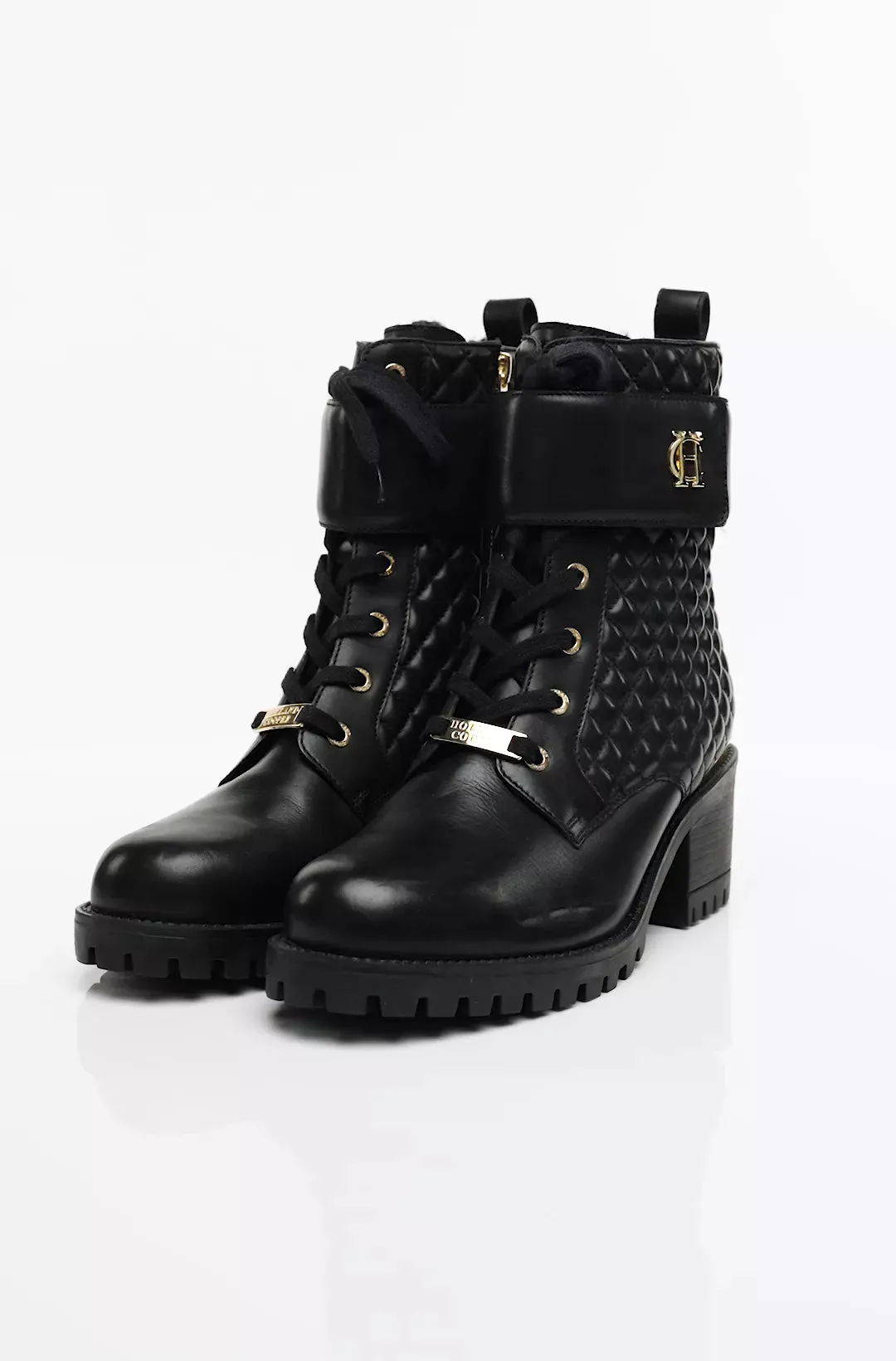 Heeled Biker Boot (Black)