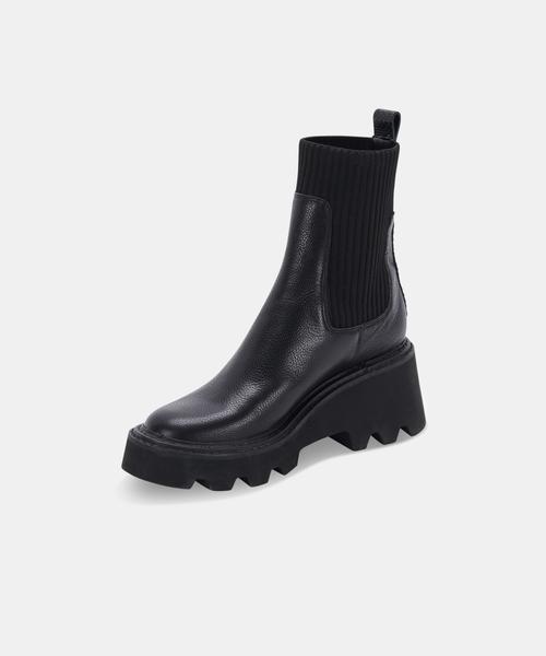 Hoven boot in Black Leather