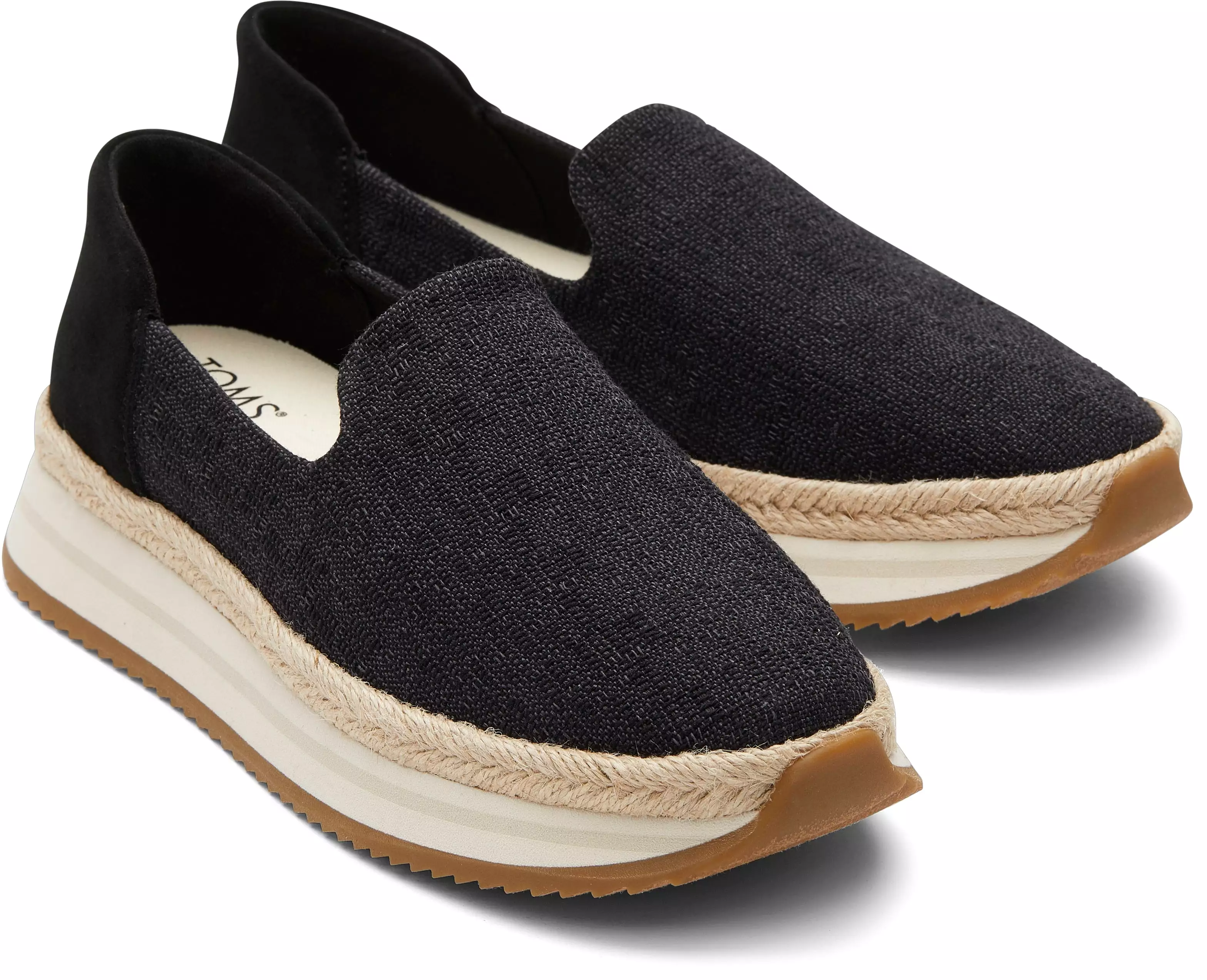 Jocelyn Espadrille Sneaker - Black Slub/Suede