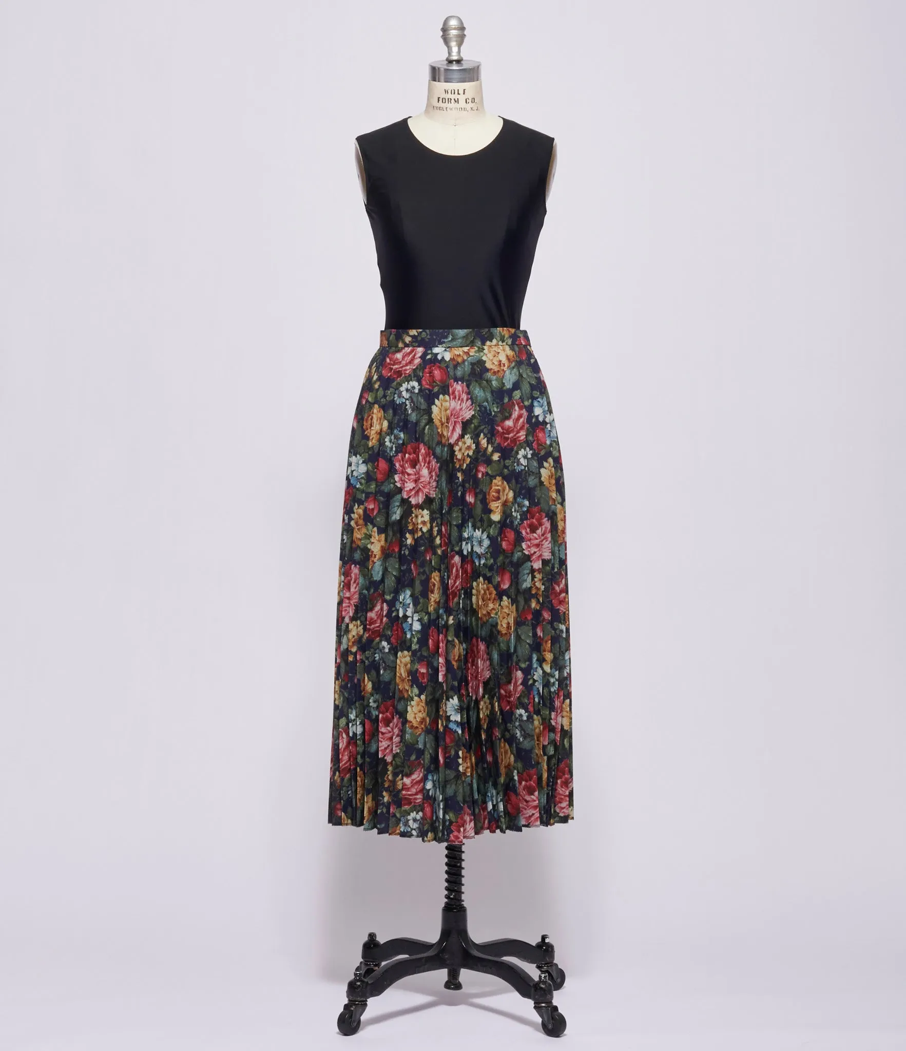 Junya Watanabe Womens Pleated Floral Skirt