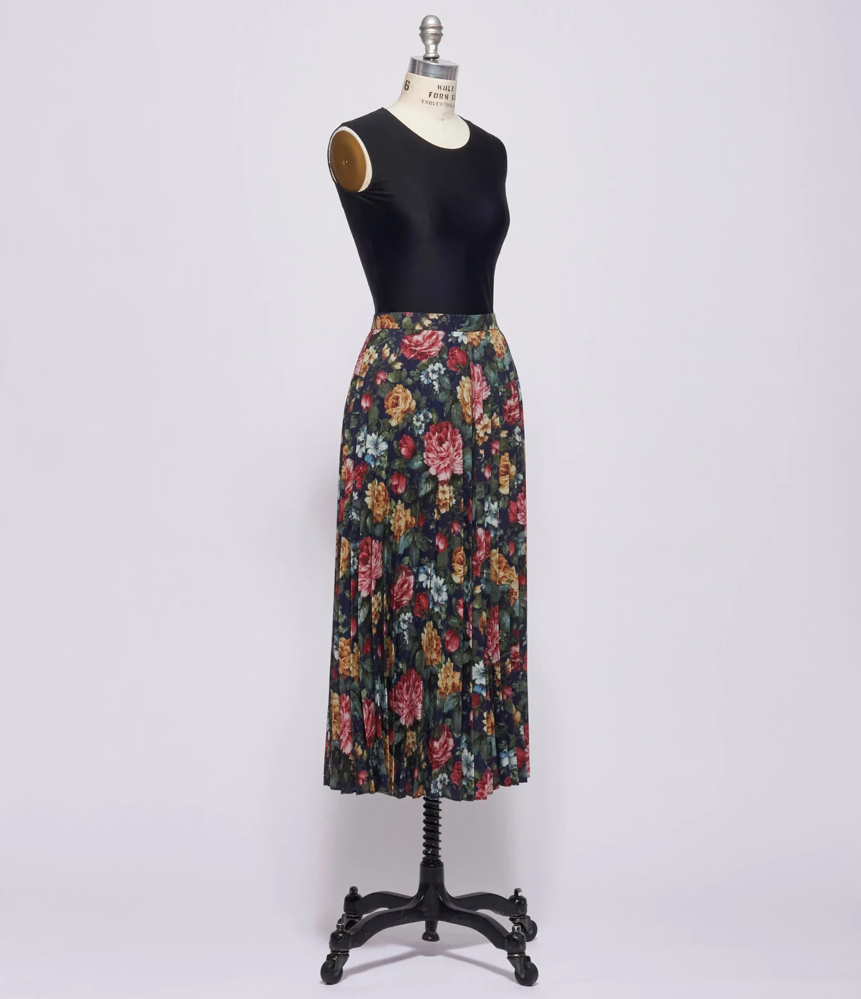 Junya Watanabe Womens Pleated Floral Skirt