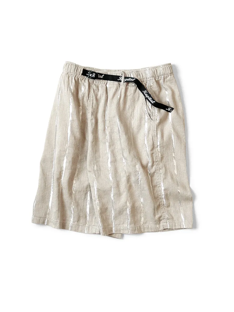 Kapital Linen Glitter Phillies Stripe Easy Shorts Pants