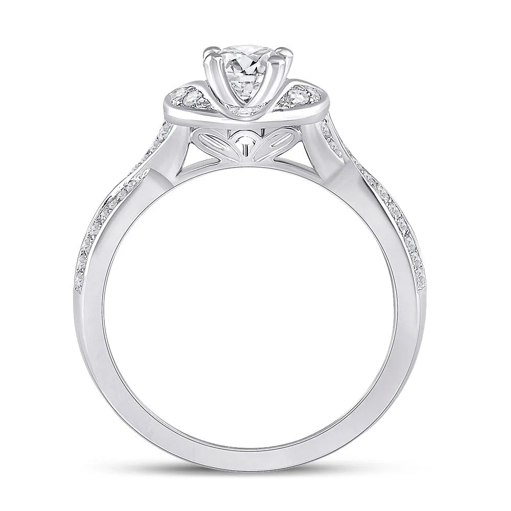 Keene Jewelers 14kt White Gold Round Diamond Solitaire Bridal Wedding Engagement Ring 3/4 Cttw