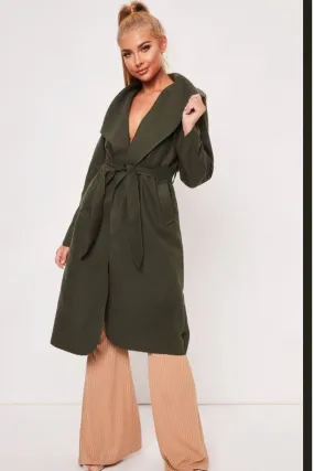 Kimmy  Karki Duster Waterfall Coat