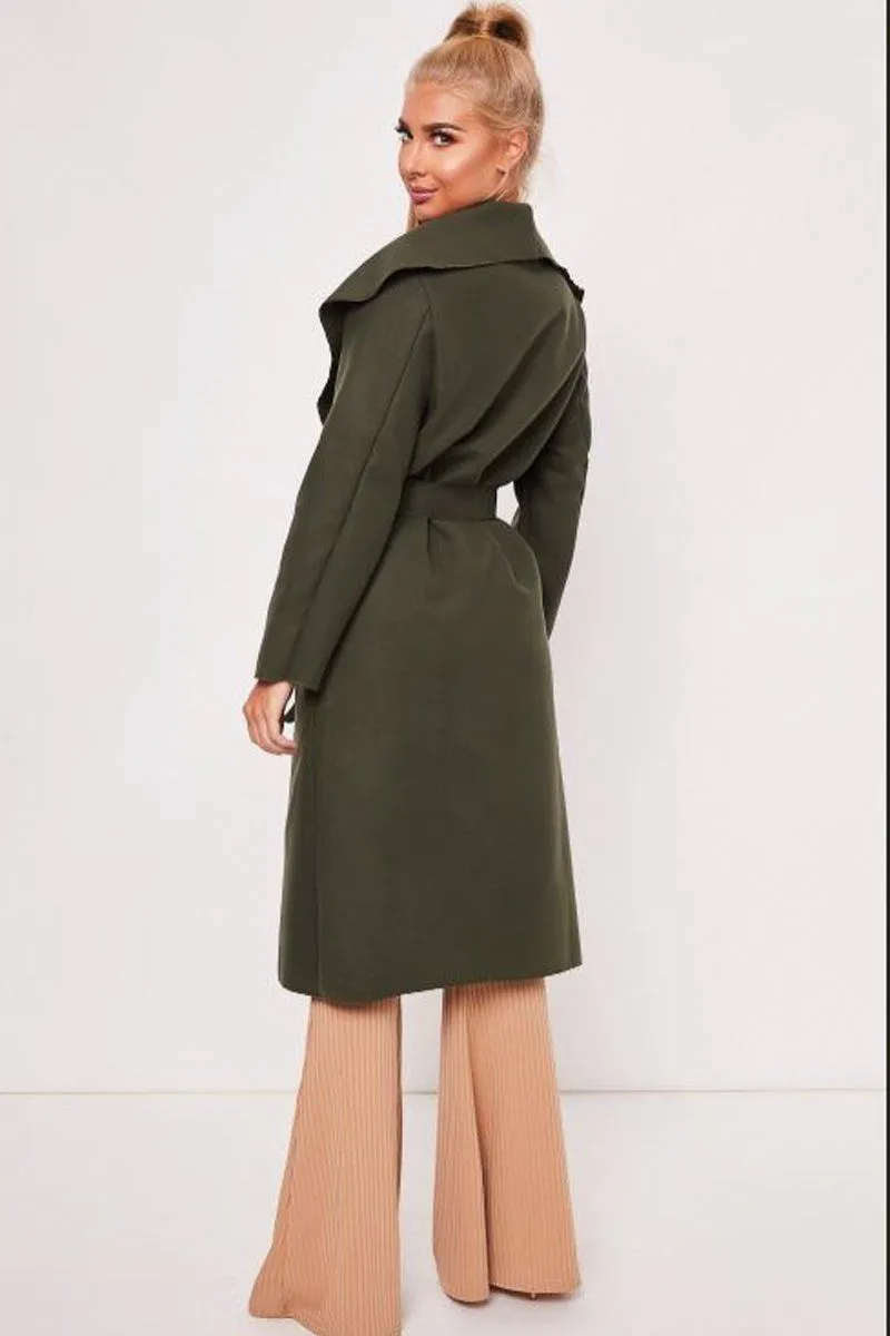 Kimmy  Karki Duster Waterfall Coat