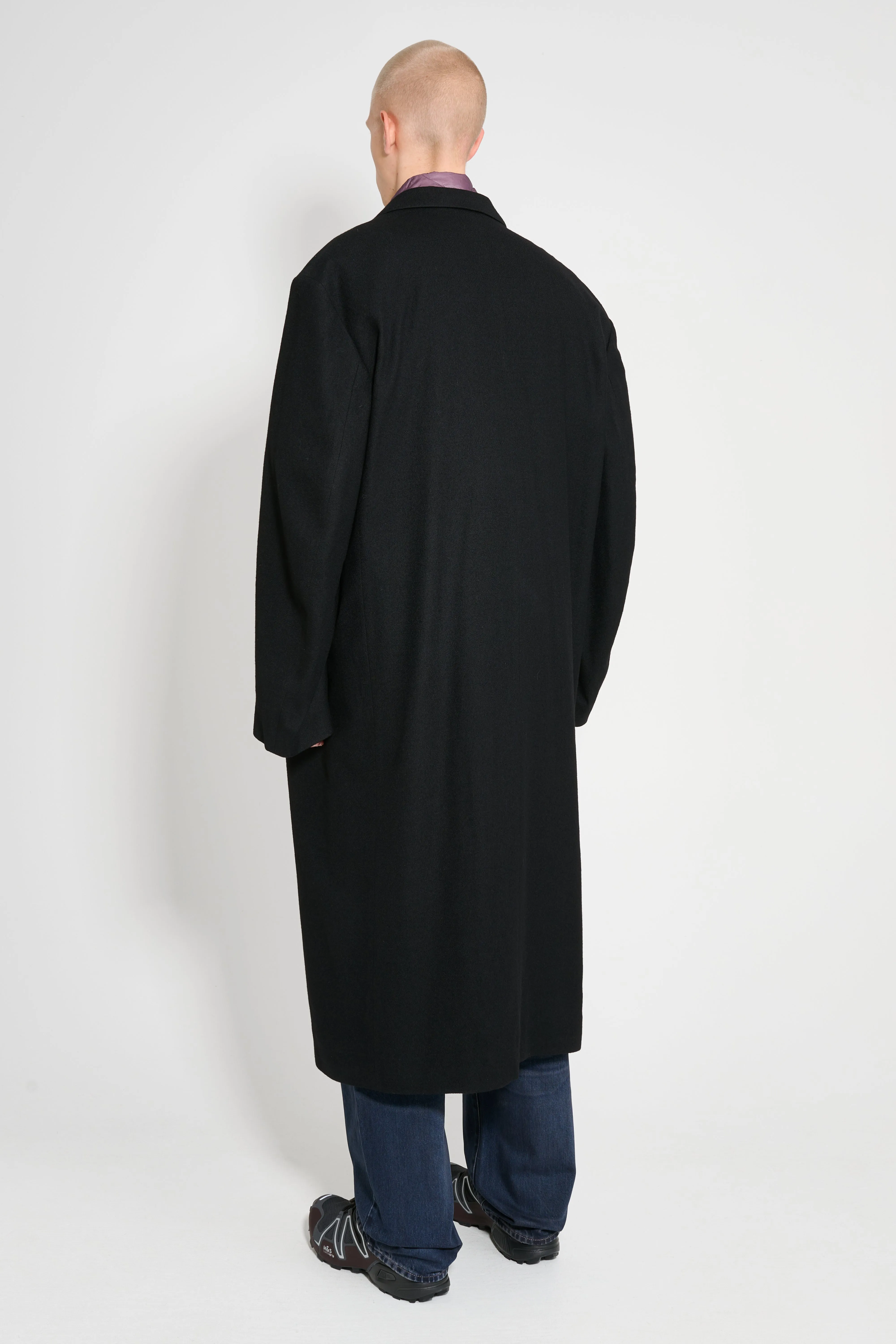 Lemaire Maxi DB Coat Black