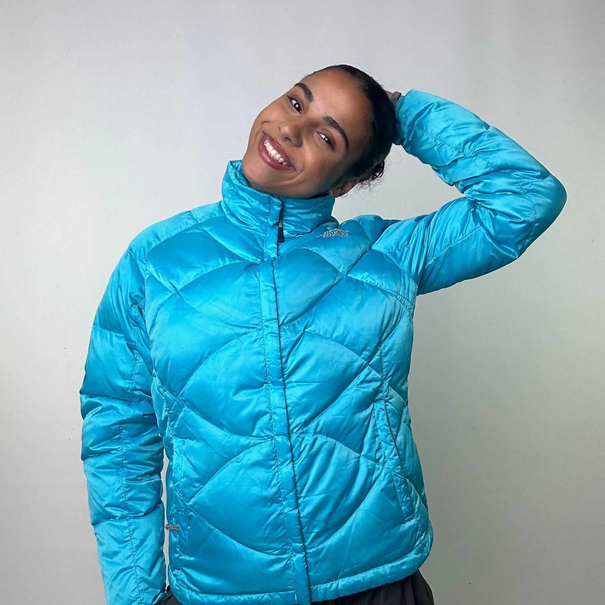 Light Blue 90s The North Face 500 Series Puffer Jacket Coat (M)