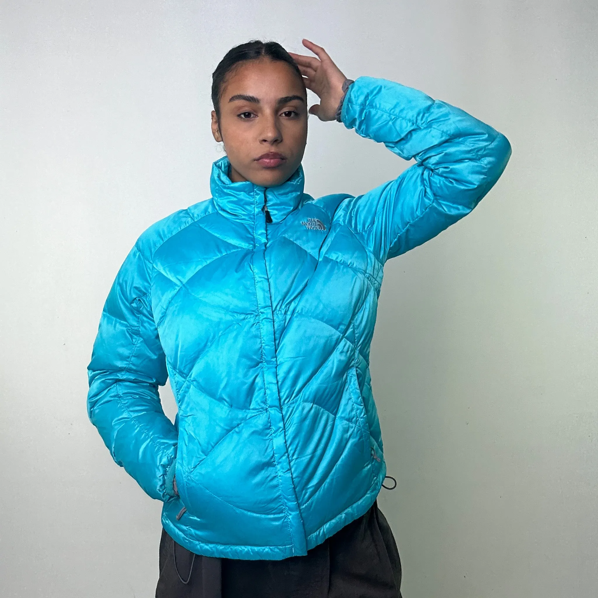 Light Blue 90s The North Face 500 Series Puffer Jacket Coat (M)