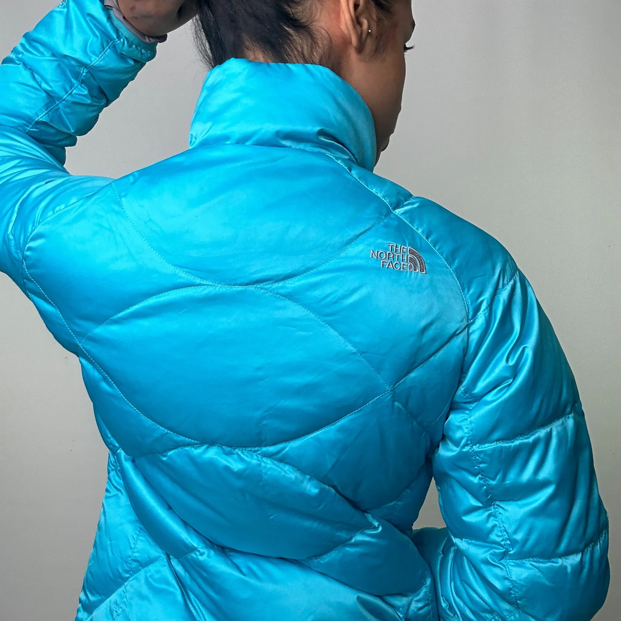 Light Blue 90s The North Face 500 Series Puffer Jacket Coat (M)