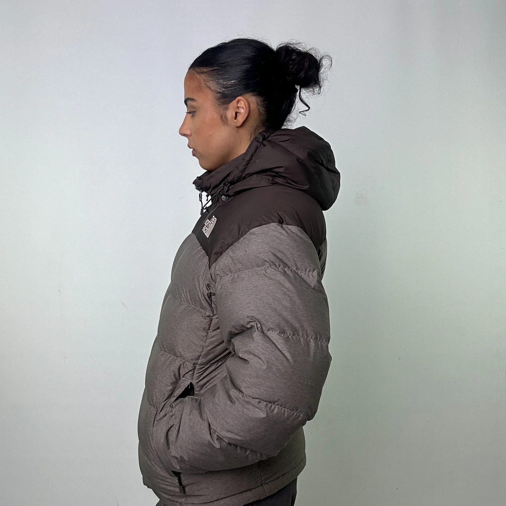 Light Grey 90s The North Face Puffer Jacket Coat (S)