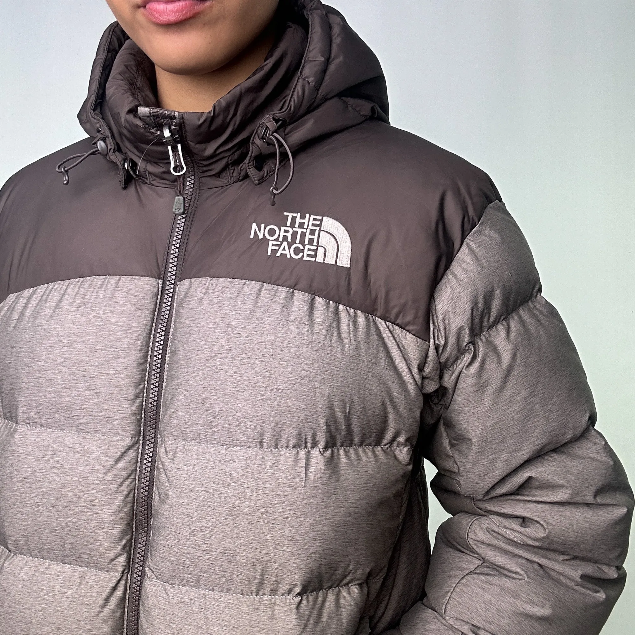 Light Grey 90s The North Face Puffer Jacket Coat (S)