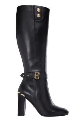 Marlborough Knee Boot (Black Leather)