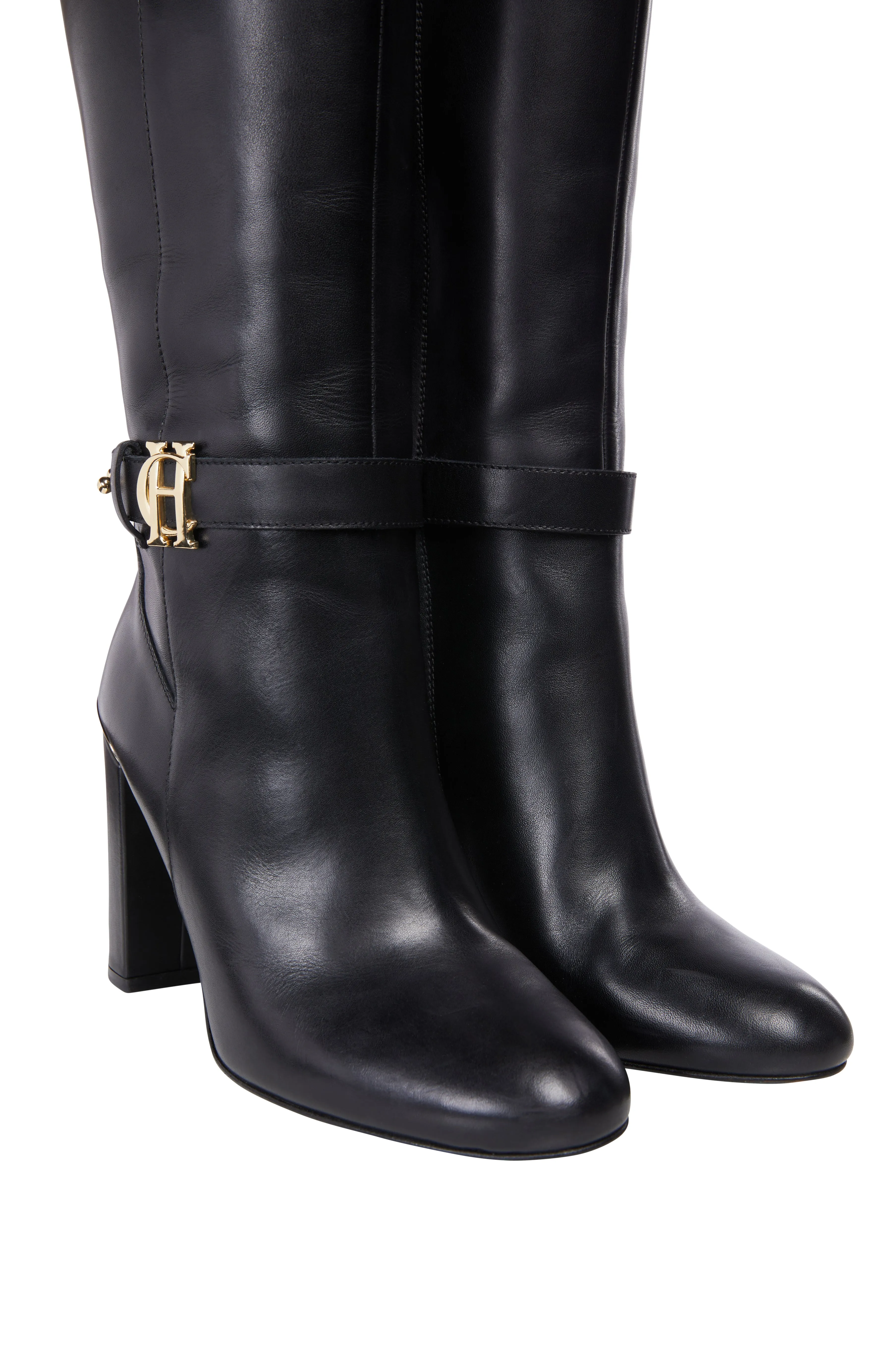 Marlborough Knee Boot (Black Leather)