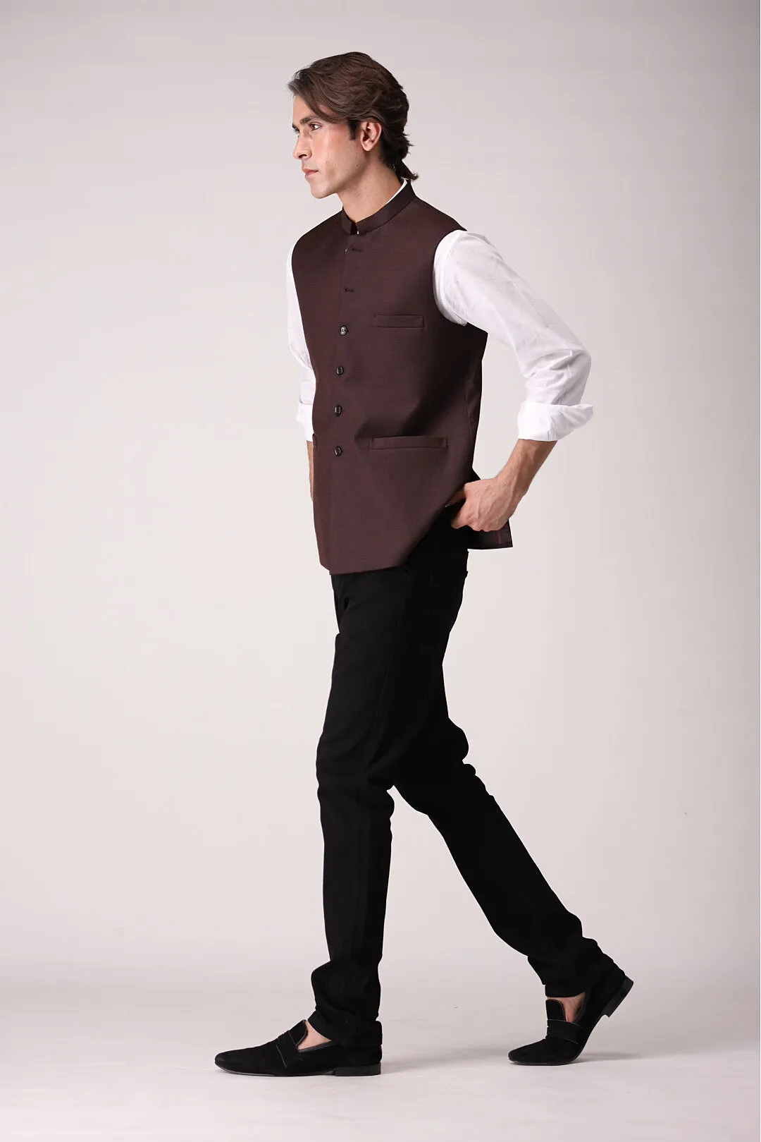 Maroon Waist Coat