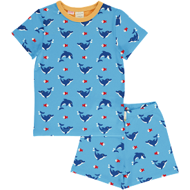 Maxomorra Dolphin Organic Cotton Short Pyjamas