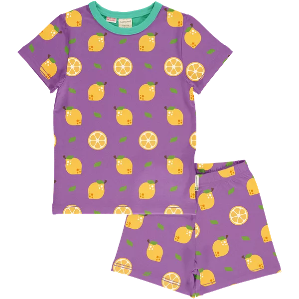 Maxomorra Lemon Organic Cotton Short Pyjamas