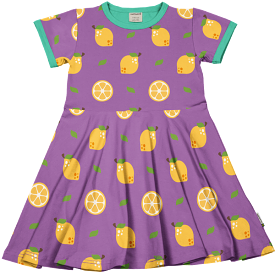 Maxomorra Lemon Organic Cotton Short Sleeved Circle Dress