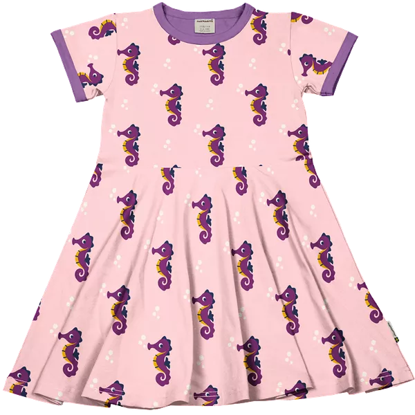 Maxomorra Seahorse Organic Cotton Short Sleeved Circle Dress