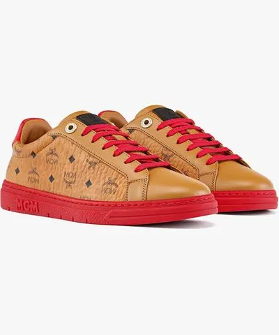 MCM Color Block Terrain Lo Sneakers In Visetos