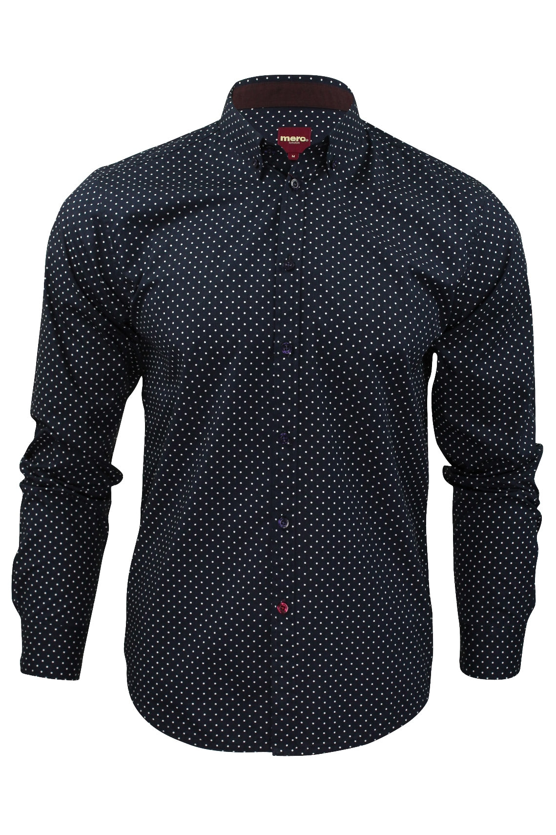 Mens Polka Dot Shirt by Merc London 'Siegel' Long Sleeved