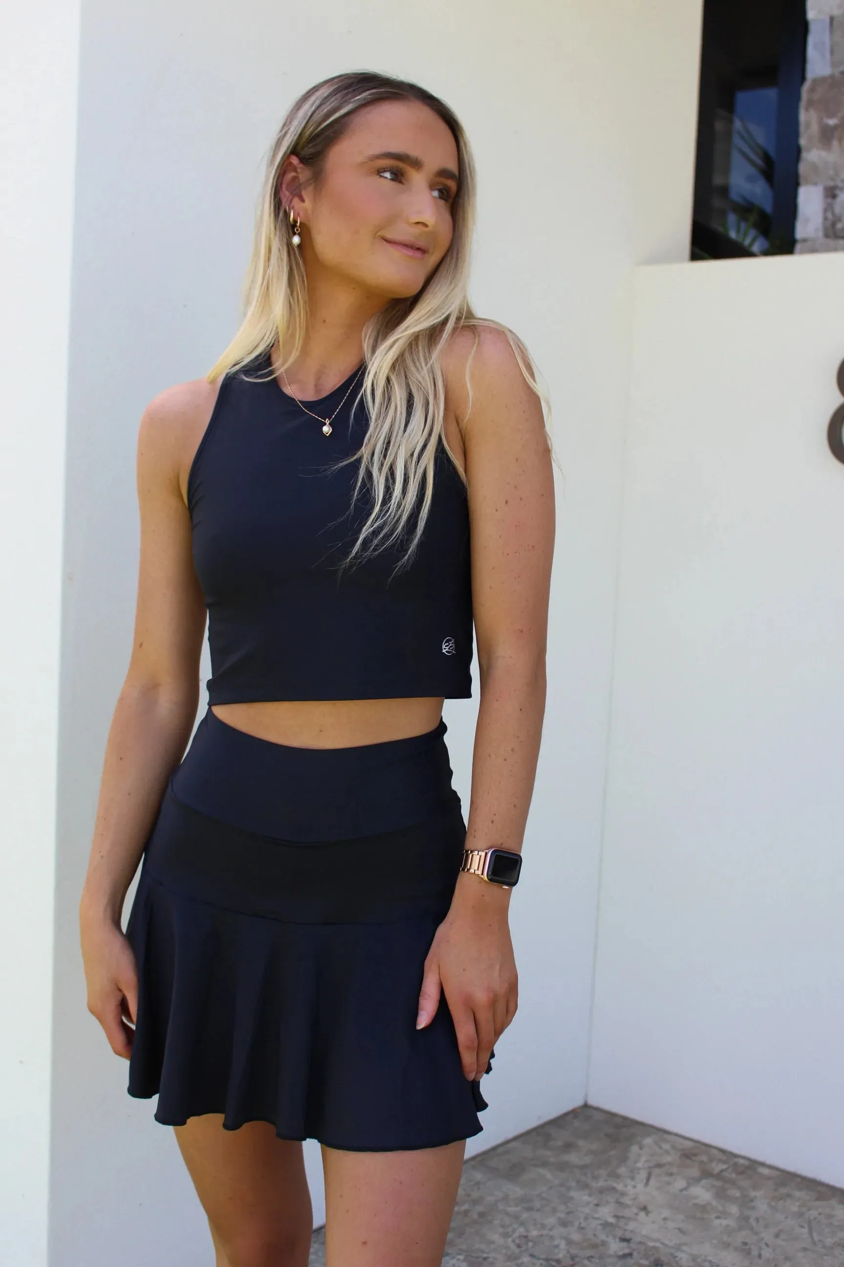 Midnight Eco Long Skort with Pockets