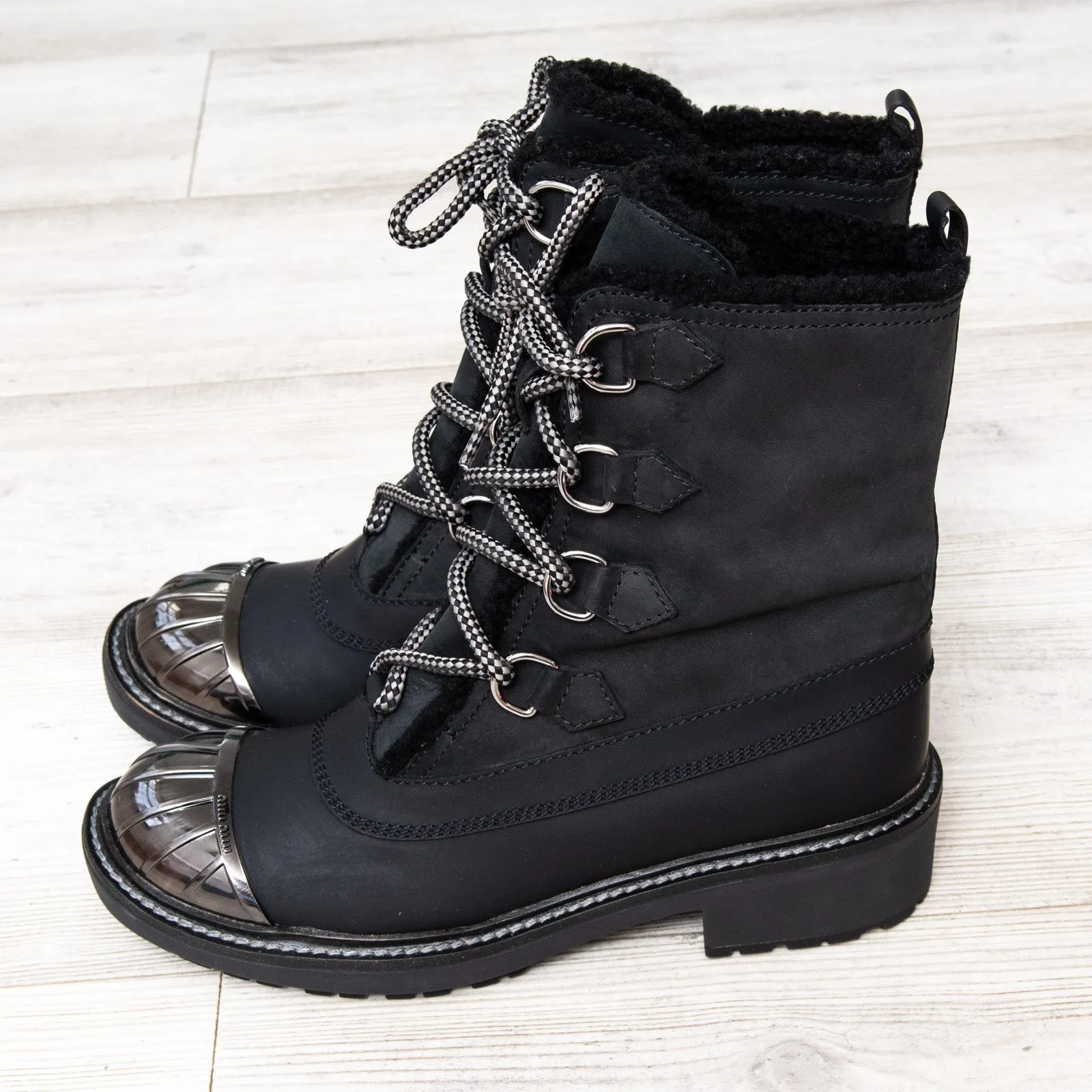 Miu Miu Black Ankle Boots