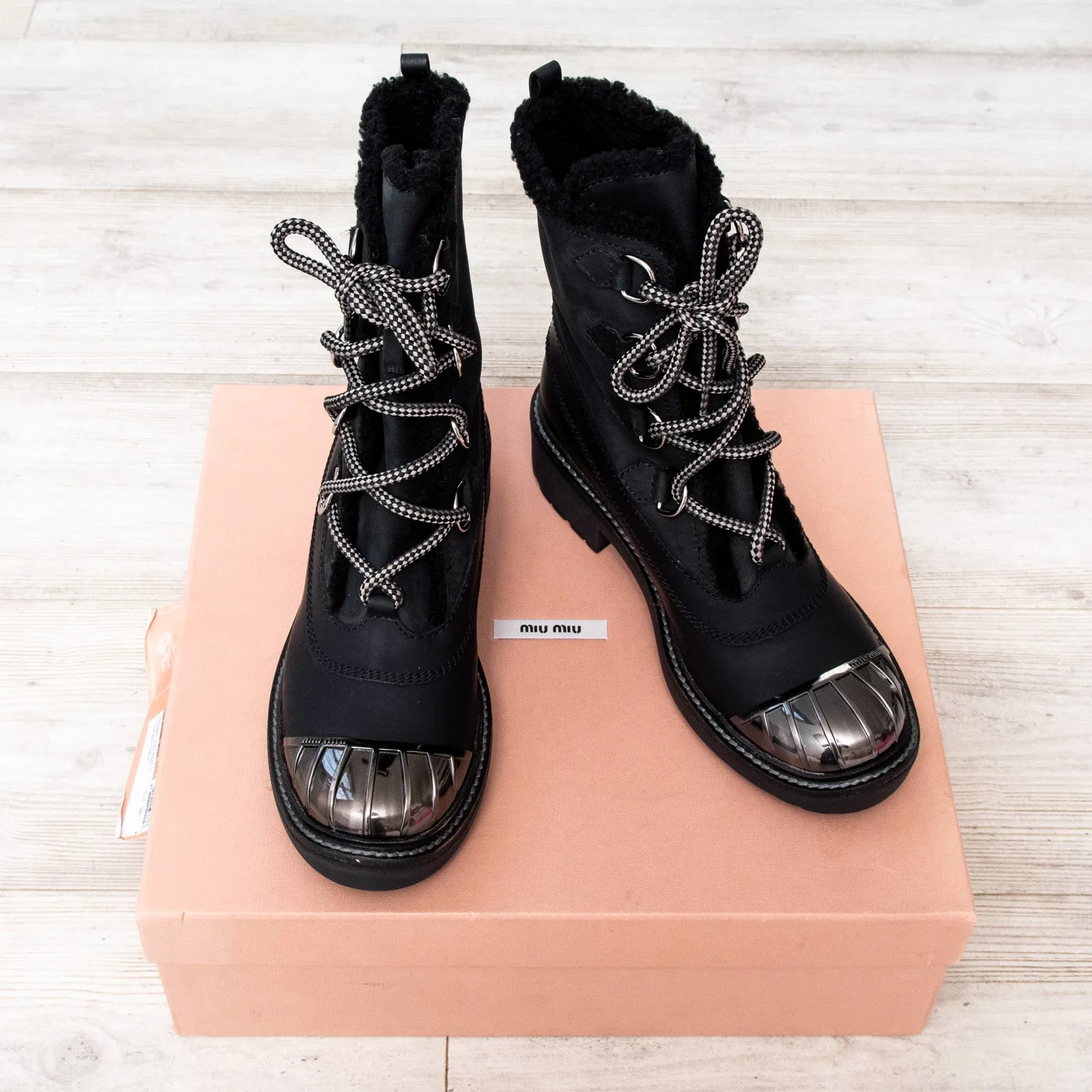 Miu Miu Black Ankle Boots