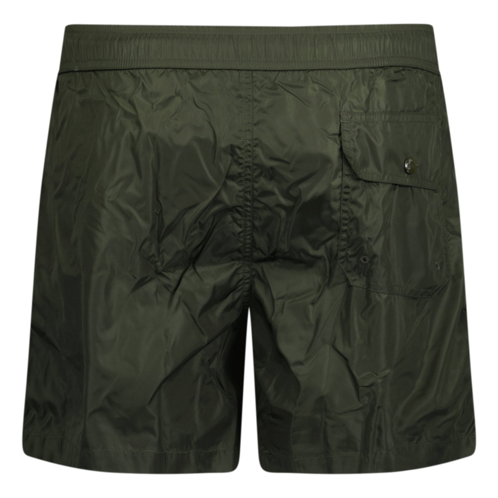 MONCLER LOGO SWIM SHORTS KHAKI