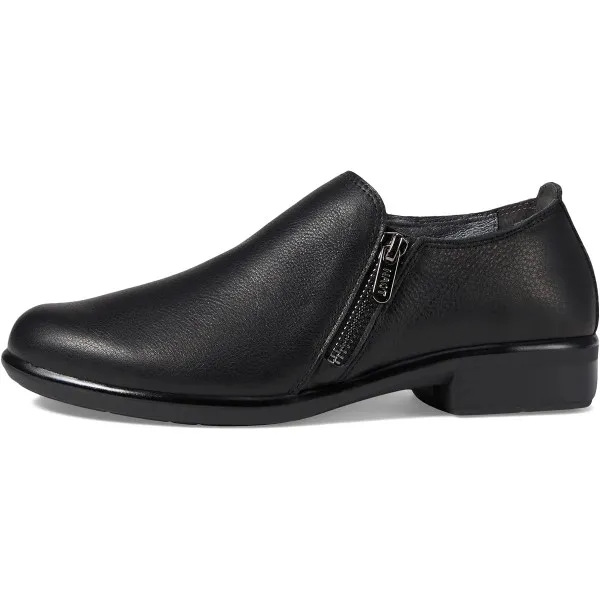 Naot Women’s Autan Zip Up Loafers- Soft Black Leather