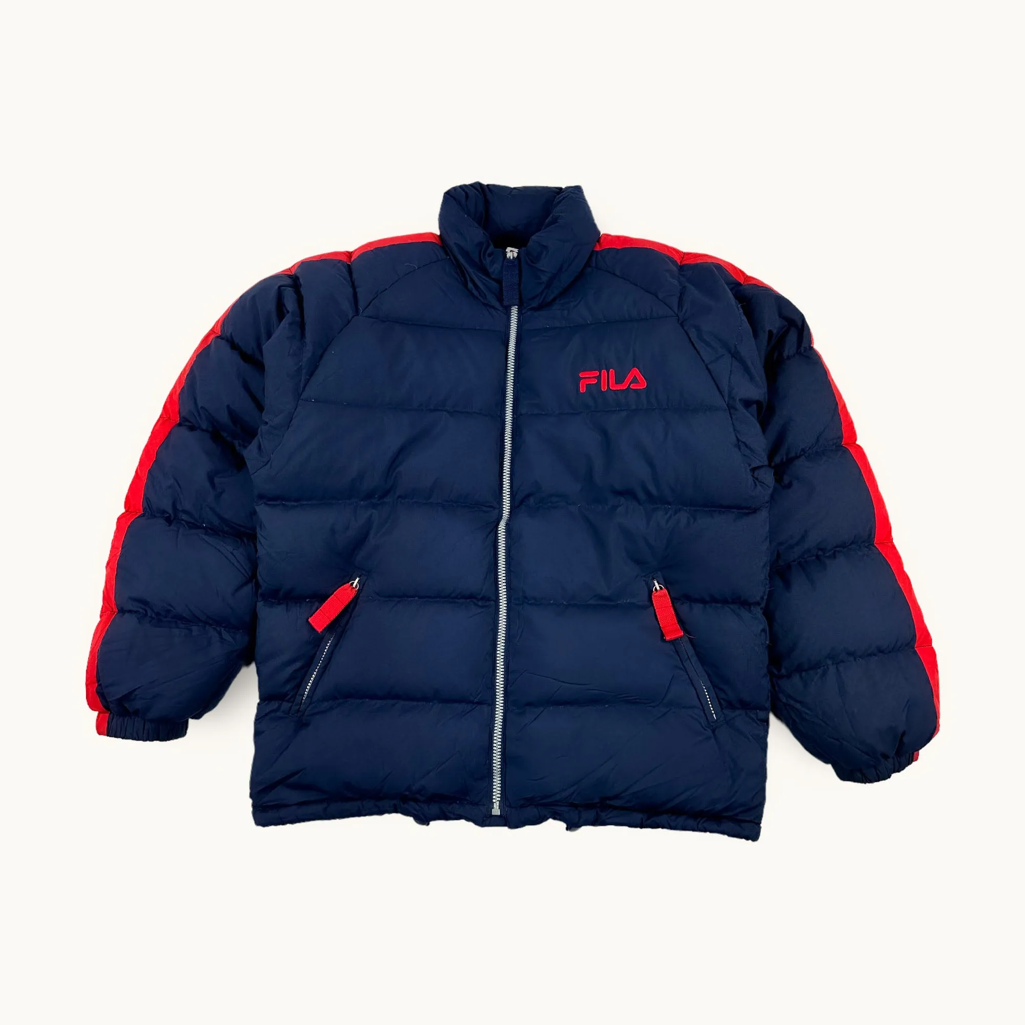 Navy Blue 90s FILA Puffer Jacket Coat (S/M)