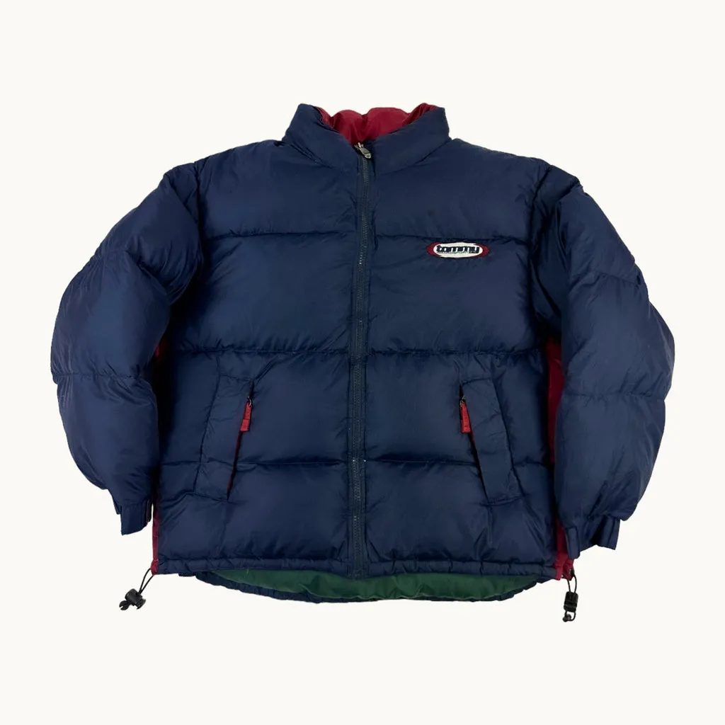 Navy Blue 90s Tommy Hilfiger Boardsports Puffer Jacket Coat (XL)