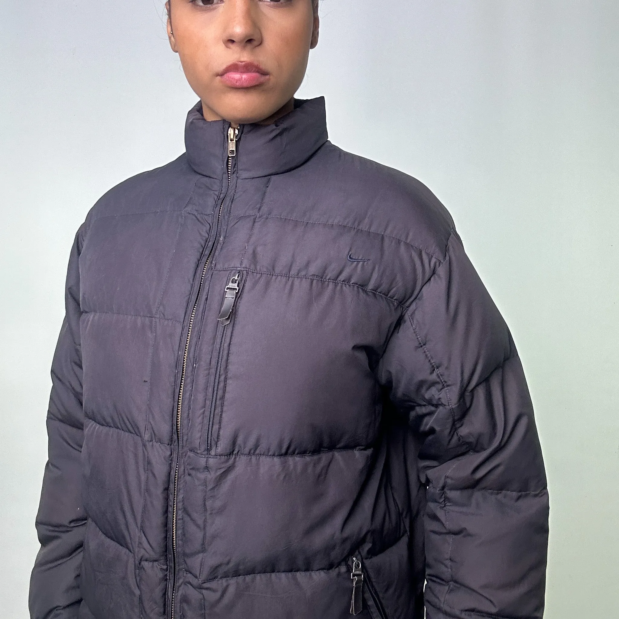 Navy Blue y2ks NIKE Puffer Jacket Coat (XL)