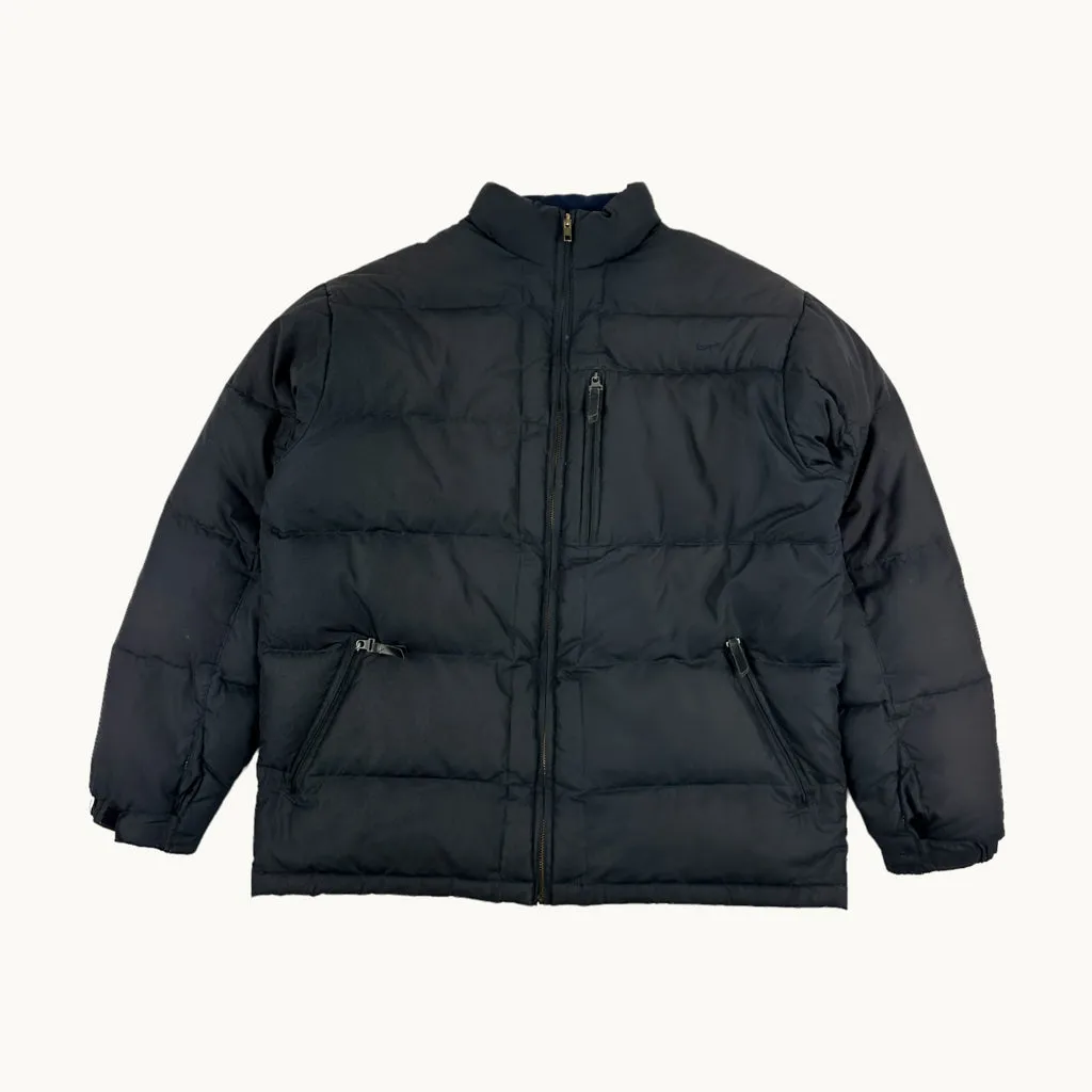 Navy Blue y2ks NIKE Puffer Jacket Coat (XL)